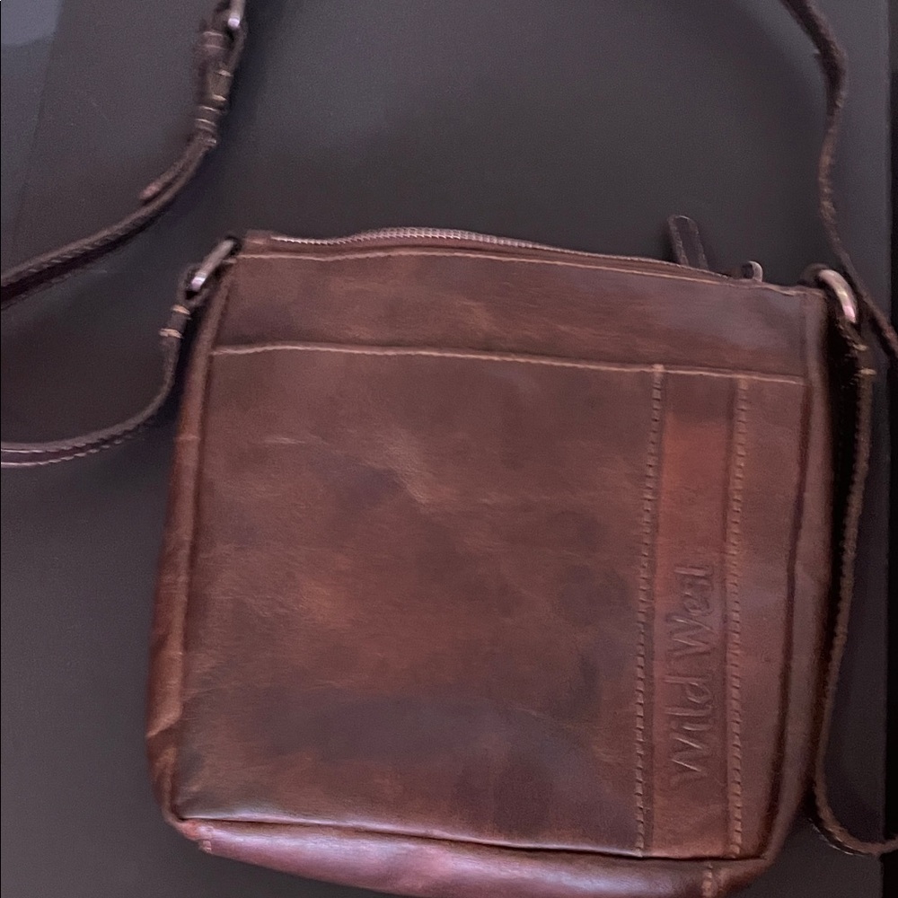Wild West Brown Leather Crossbody Bag